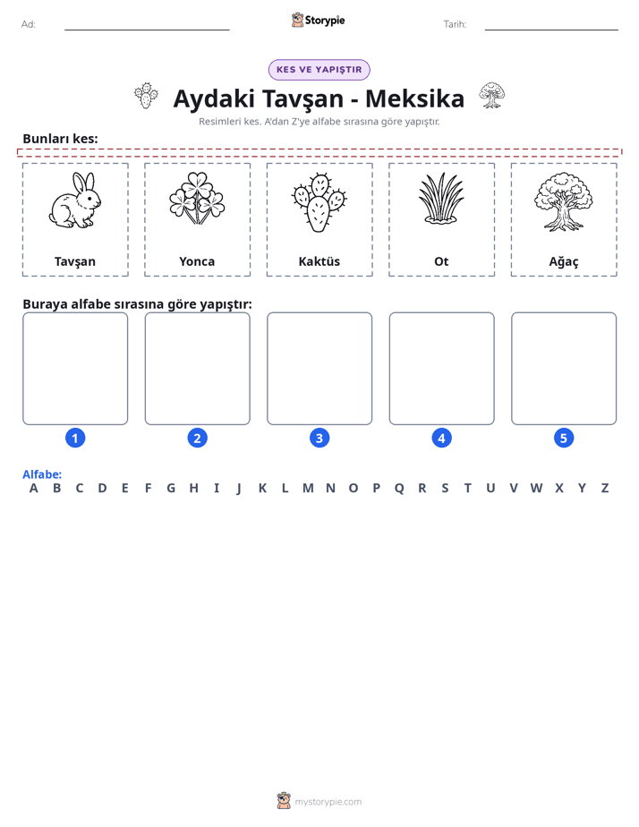 Kes & Yapıştır Alfabe