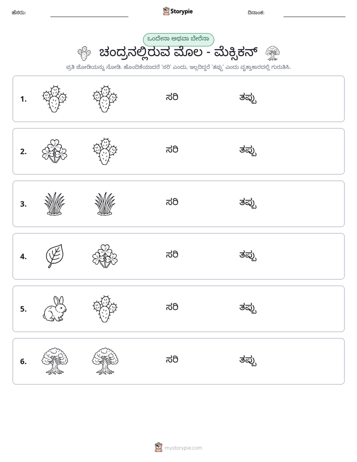ಒಂದೇ ಅಥವಾ ವಿಭಿನ್ನ