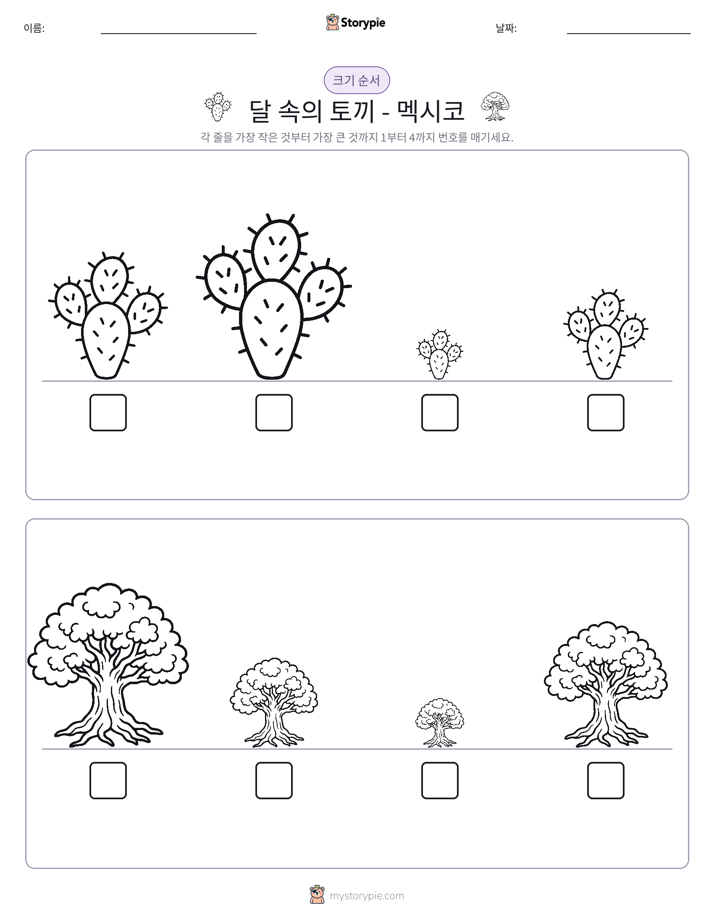 크기 순서