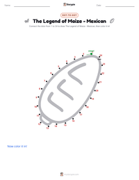 The Legend of Maize - Mexican printable worksheet preview