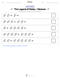 The Legend of Maize - Mexican printable worksheet preview