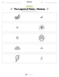 The Legend of Maize - Mexican printable worksheet preview