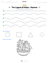 The Legend of Maize - Mexican printable worksheet preview