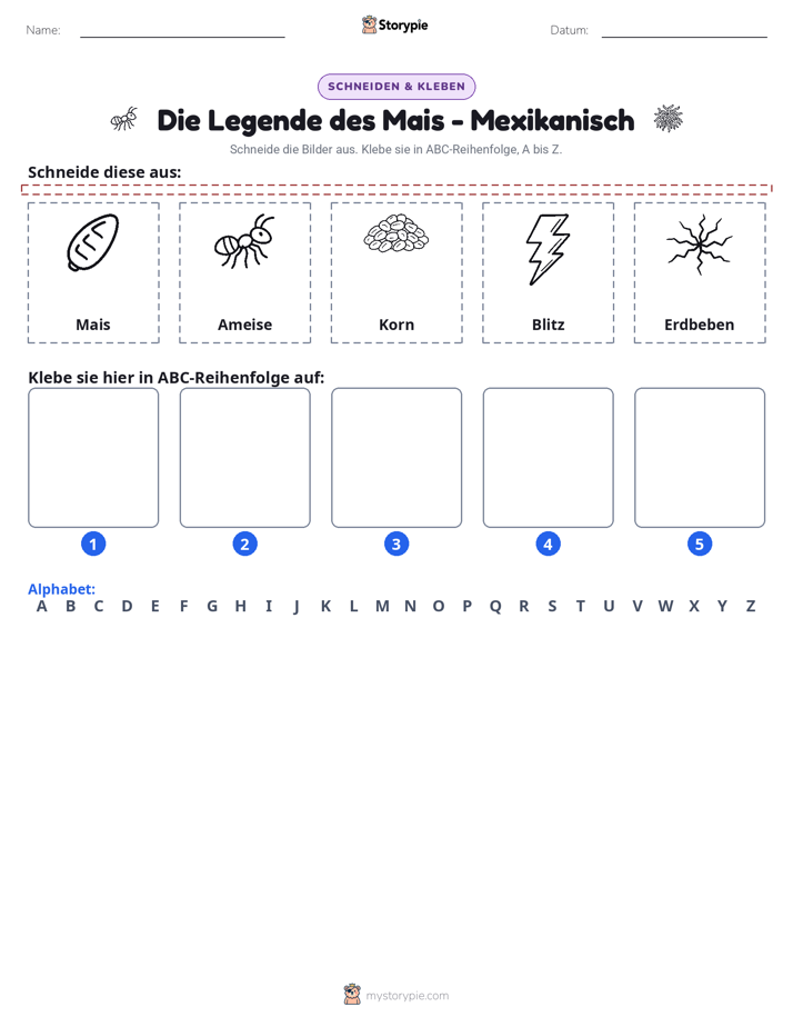 Schneiden & Einfügen Alphabet