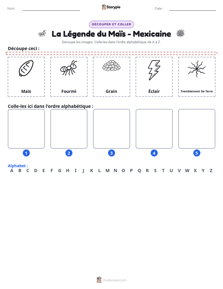 Découper & Coller l'Alphabet