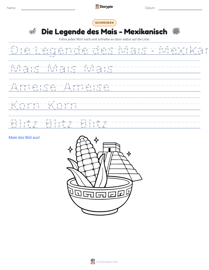 Schreibübung