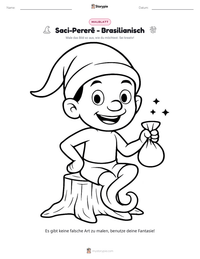 Saci-Pererê - Brasilianisch druckbare Arbeitsblatt Vorschau