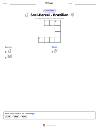 Saci-Pererê - Brazilian printable worksheet preview