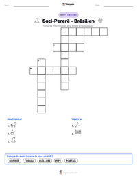 Aperçu de la feuille de travail imprimable Saci-Pererê - Brésilien