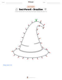 Saci-Pererê - Brazilian printable worksheet preview