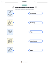 Saci-Pererê - Brazilian printable worksheet preview