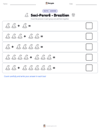 Saci-Pererê - Brazilian printable worksheet preview