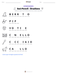 Anteprima della scheda stampabile di Saci-Pererê - Brasiliano
