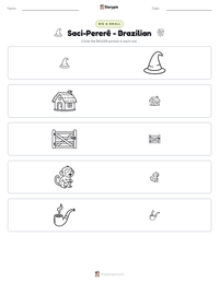 Saci-Pererê - Brazilian printable worksheet preview