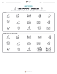 Saci-Pererê - Brazilian printable worksheet preview