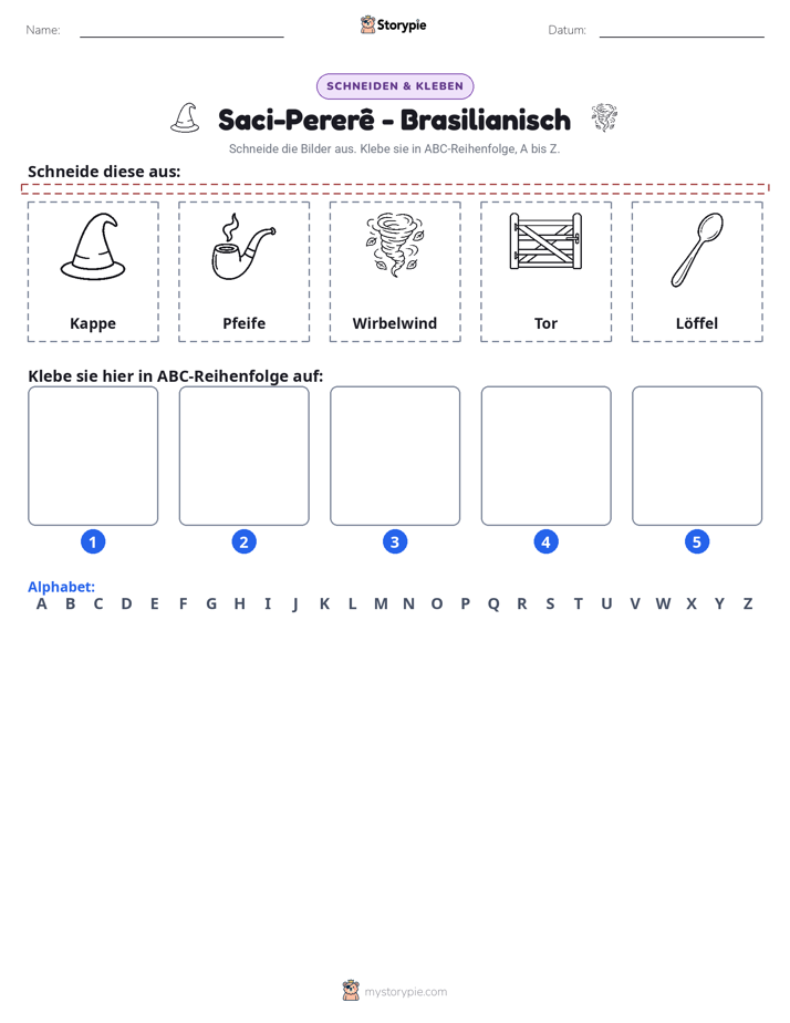 Schneiden & Einfügen Alphabet
