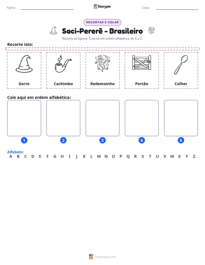 Recortar & Colar Alfabeto