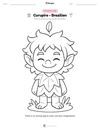 Curupira - Brazilian printable worksheet preview