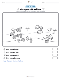 Curupira - Brazilian printable worksheet preview