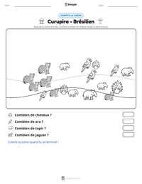 Aperçu de la feuille de travail imprimable Curupira - Brésilien