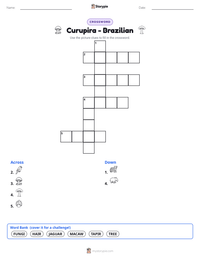Curupira - Brazilian printable worksheet preview