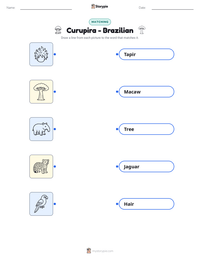 Curupira - Brazilian printable worksheet preview