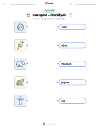 Curupira - Brezilyalı yazdırılabilir çalışma sayfası önizlemesi