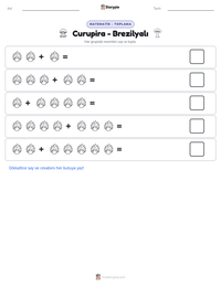 Curupira - Brezilyalı yazdırılabilir çalışma sayfası önizlemesi