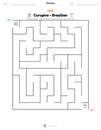 Curupira - Brazilian printable worksheet preview