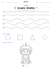 Curupira - Brazilian printable worksheet preview