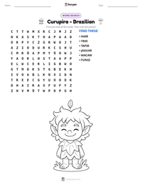 Curupira - Brazilian printable worksheet preview