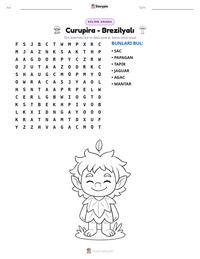 Curupira - Brezilyalı yazdırılabilir çalışma sayfası önizlemesi