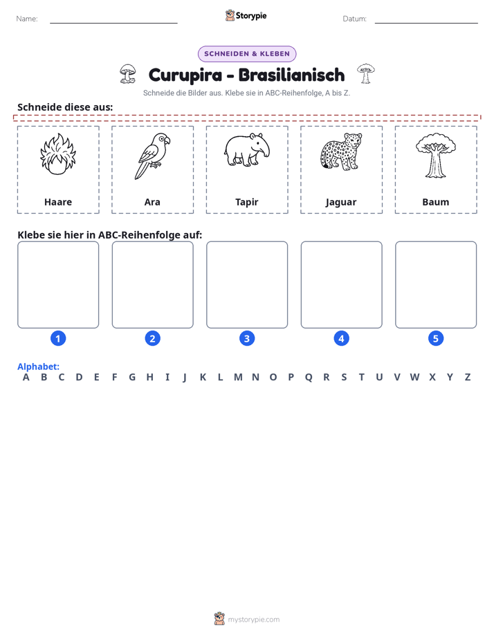 Schneiden & Einfügen Alphabet