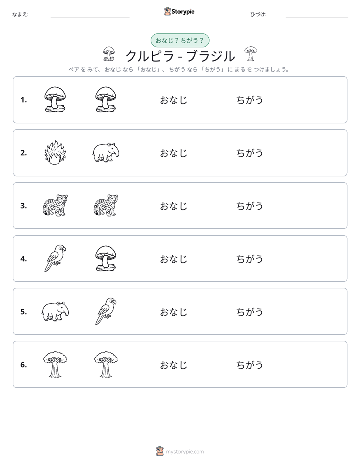 同じか違うか