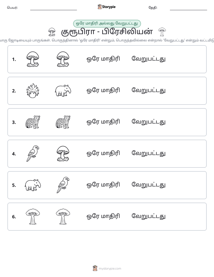 அதே அல்லது மாறுபட்டது