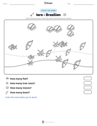 Iara - Brazilian printable worksheet preview