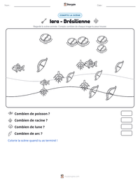 Aperçu de la feuille de travail imprimable Iara - Brésilienne