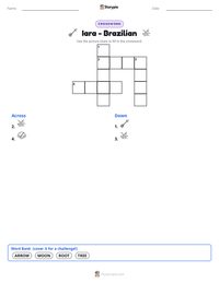 Iara - Brazilian printable worksheet preview