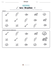 Iara - Brazilian printable worksheet preview