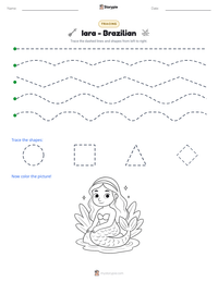 Iara - Brazilian printable worksheet preview