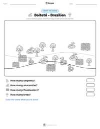 Boitatá - Brazilian printable worksheet preview