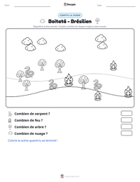 Aperçu de la feuille de travail imprimable Boitatá - Brésilien