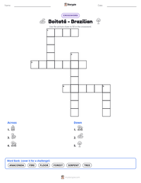 Boitatá - Brazilian printable worksheet preview
