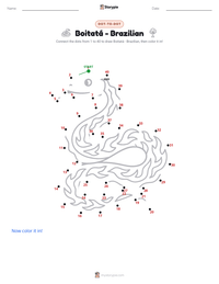 Boitatá - Brazilian printable worksheet preview