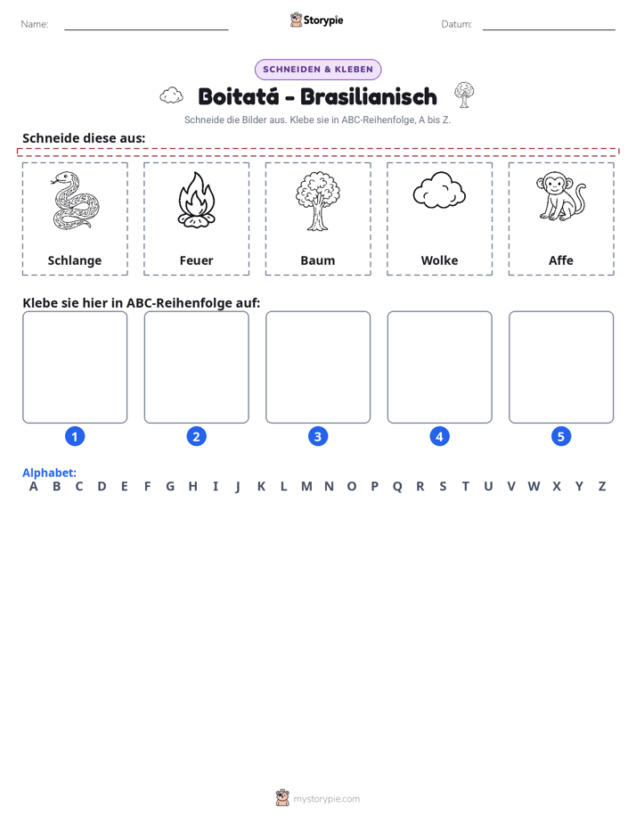 Schneiden & Einfügen Alphabet