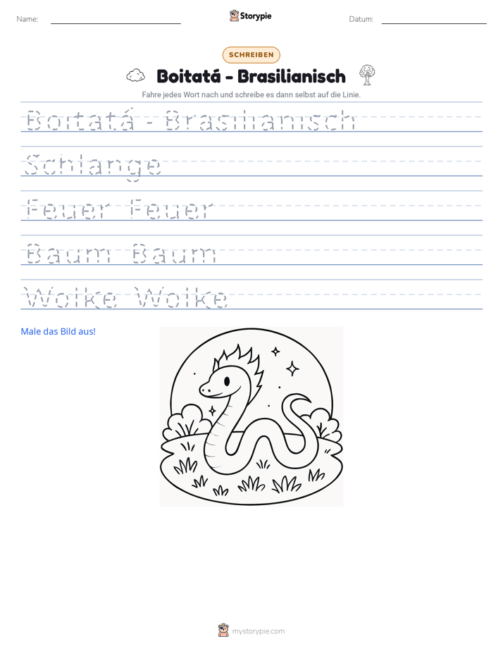 Schreibübung