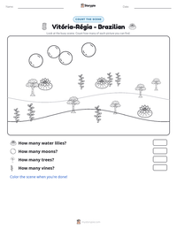 Vitória-Régia - Brazilian printable worksheet preview