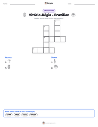Vitória-Régia - Brazilian printable worksheet preview