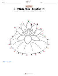 Vitória-Régia - Brazilian printable worksheet preview