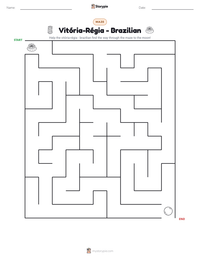 Vitória-Régia - Brazilian printable worksheet preview